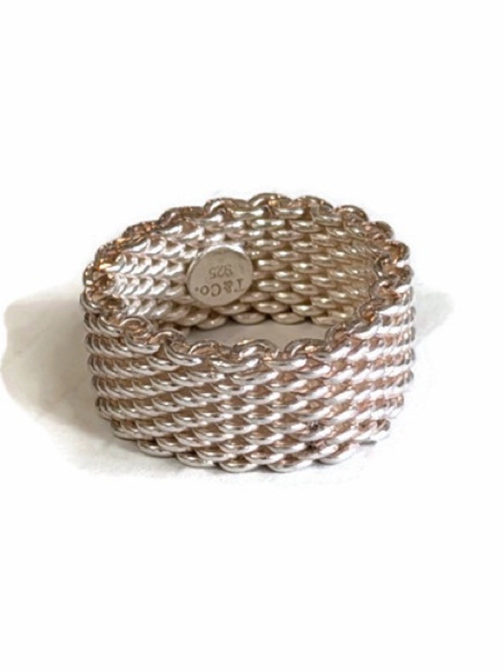 Tiffany & Co. 925 Silver Mesh Ring 7